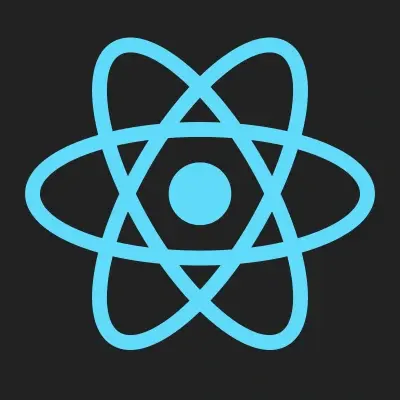 logo of react, a framework used for web development